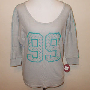 NEW SO Gray 99 Super Comfy Lounge Shirt Top